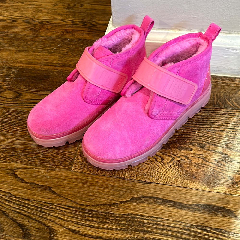 Never worn hot pink Ugg booties size 8